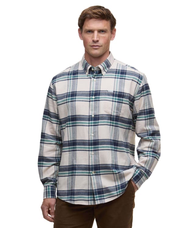 Men's Barbour Dogwood Regular Checked Shirt - Ecru Marl