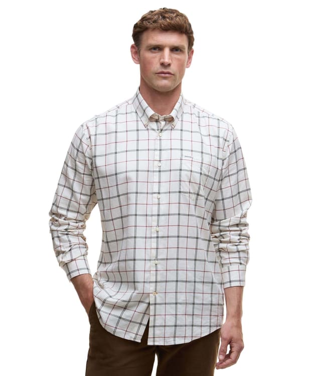 Men's Barbour Deepfell Regular Tattersal Shirt - Fired Brick