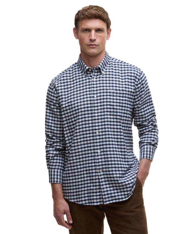 Men's Barbour Colderham Regular Checked Shirt - Navy