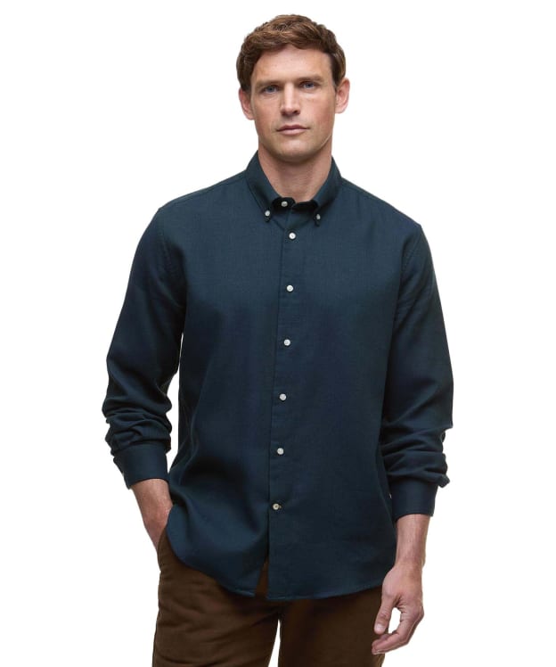 Men's Barbour Tamish Regular Herringbone Shirt - Navy