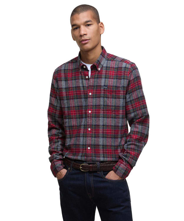 Men's Barbour Ashroad Tailored Checked Shirt - Red