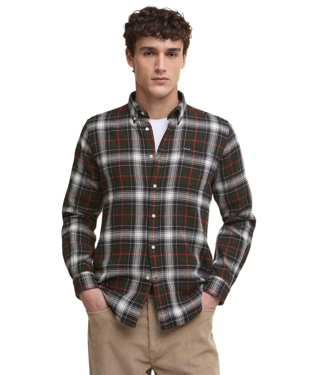 Men's Barbour Whernside Tailored Checked Shirt - Olive