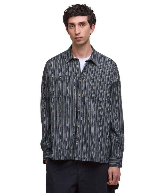 Men's Barbour Alston Relaxed Jacquard Shirt - Navy