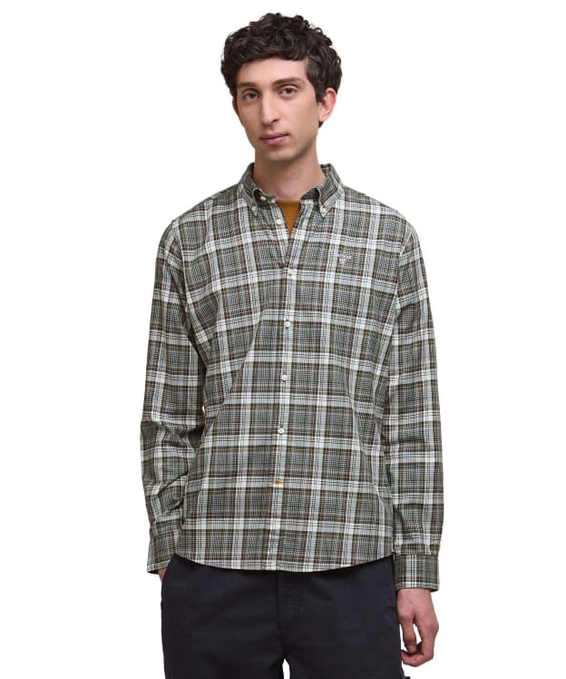 Men's Barbour Mosswood Tailored Checked Shirt - Grey Marl