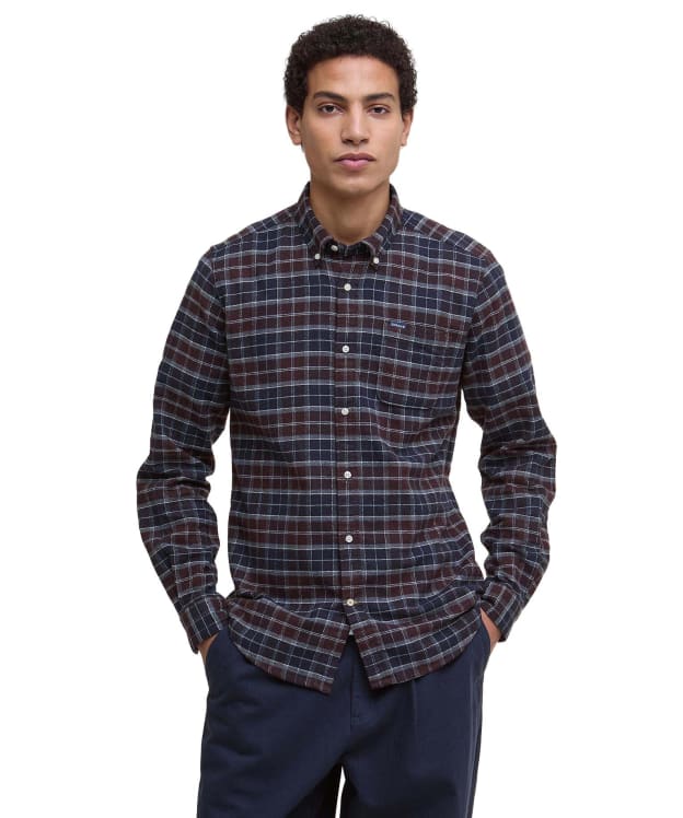 Men's Barbour Haddington Tailored Tartan Shirt - Midnight Oak Tartan
