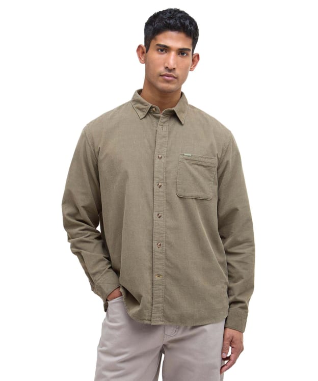 Men's Barbour Bramside Relaxed Cord Shirt - Olive