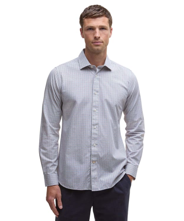 Men's Barbour Carlton Tattersall Tailored Shirt - Navy