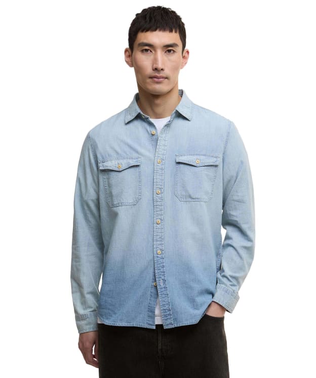 Men's Barbour International Hickman Chambray Shirt - Washed Indigo