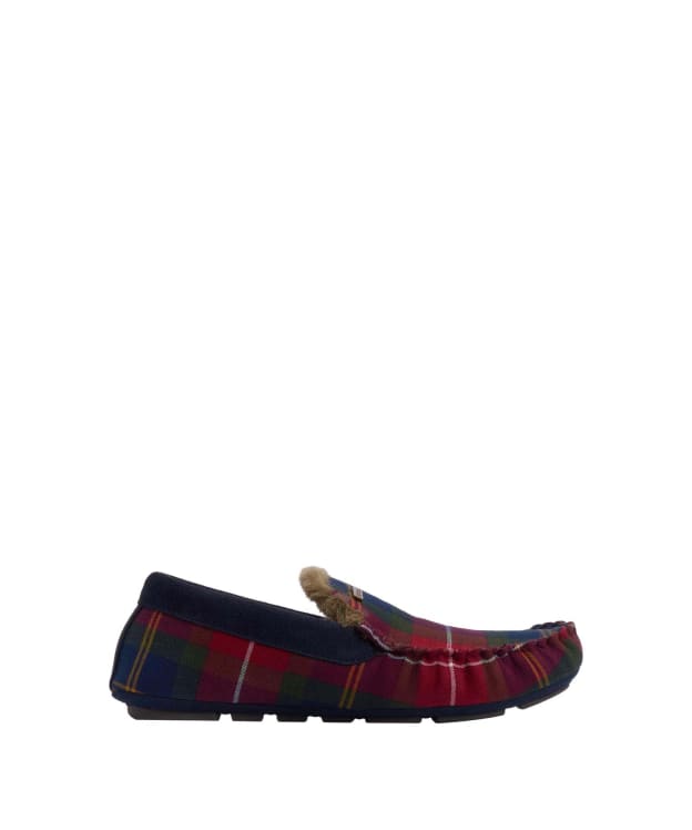 Men's Barbour Monty House Suede Slippers - Winterberry Tartan