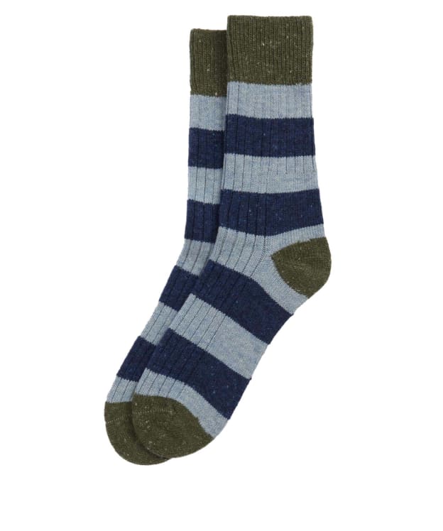Men’s Barbour Houghton Stripe Socks - Bluestone
