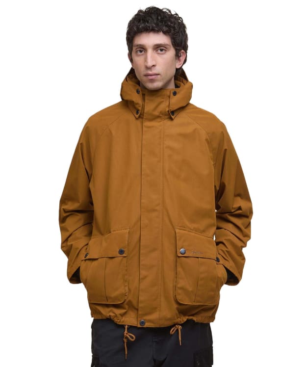 Men's Barbour Re-Engineered Hooded Wading Spey Showerproof Jacket - Bronze Brown