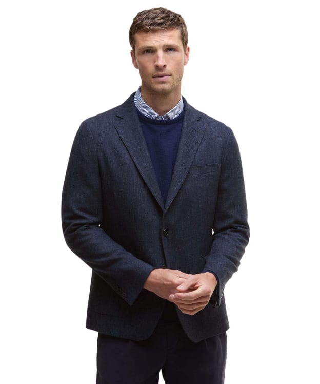 Men's Barbour Sutherland Herringbone Blazer - Navy