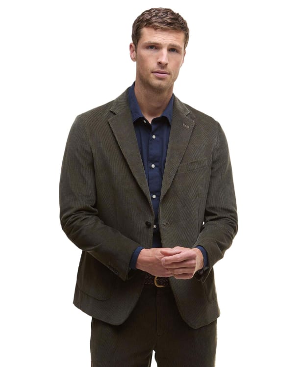 Men's Barbour Wallington Cord Blazer - Olive