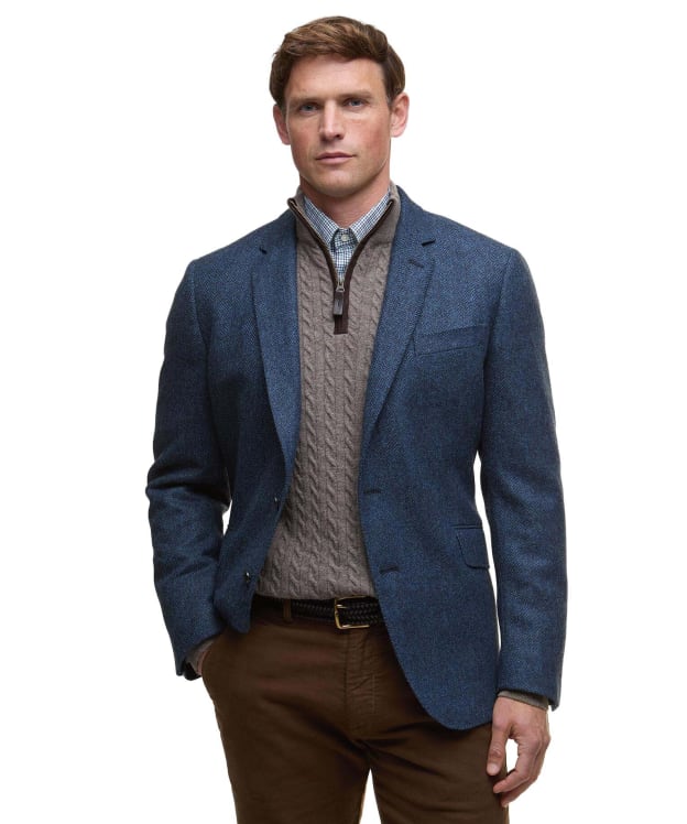Men's Barbour Firth Moons Herringbone Blazer - Navy
