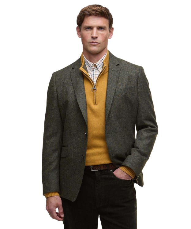 Men's Barbour Godfrey Moons Shetland Blazer - Olive