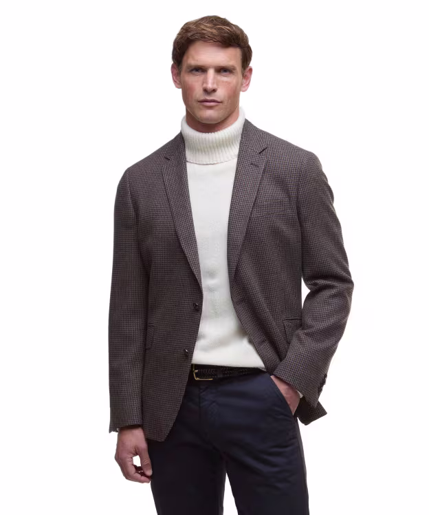 Men's Barbour Holloway Check Blazer - Brown