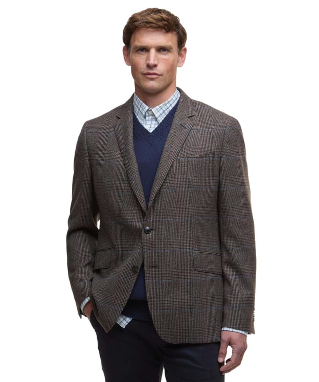 Men's Barbour Maxfield Country Check Blazer - Brown