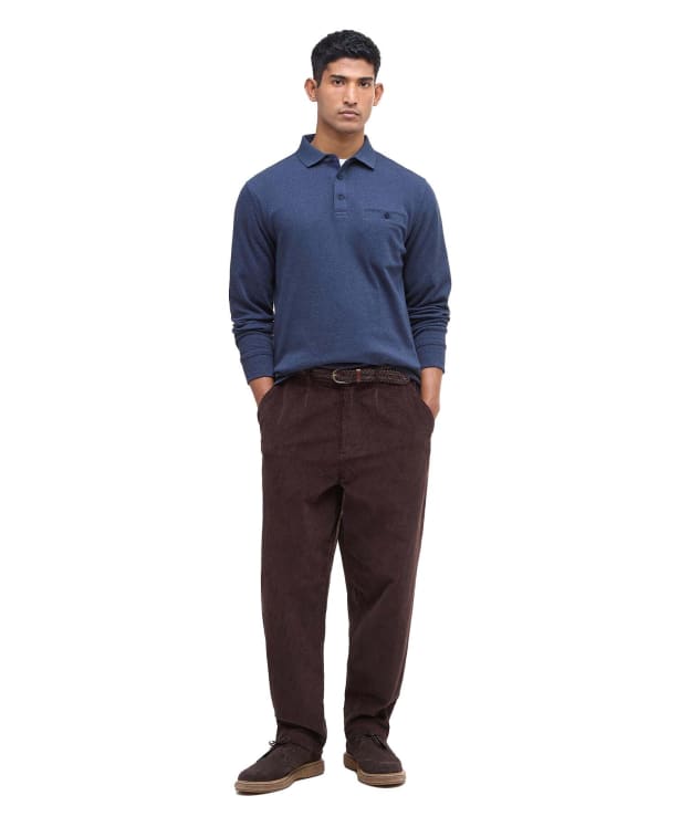 Men's Barbour Stretch Cord Relaxed Fit Trouser - Dark Oak