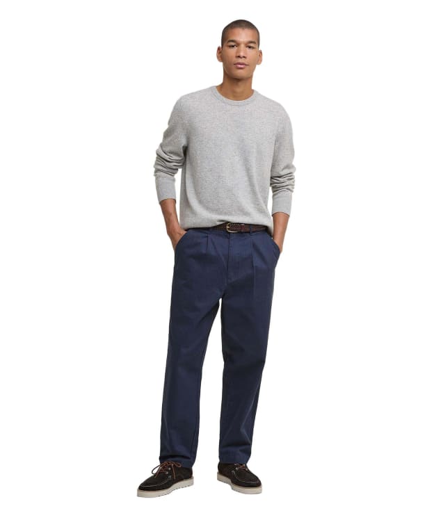 Men's Barbour Bayview Herringbone Trouser - Navy