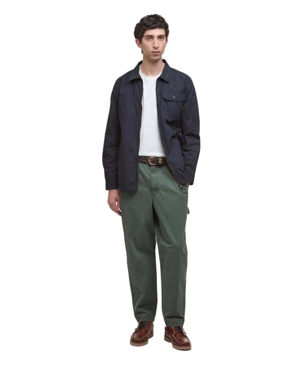 Men's Barbour Harton Relaxed Slub Trouser - Thyme