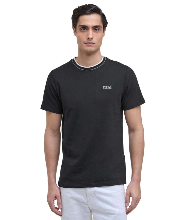 Men's Barbour International Buxton Tipped Cotton T-Shirt - Black 2