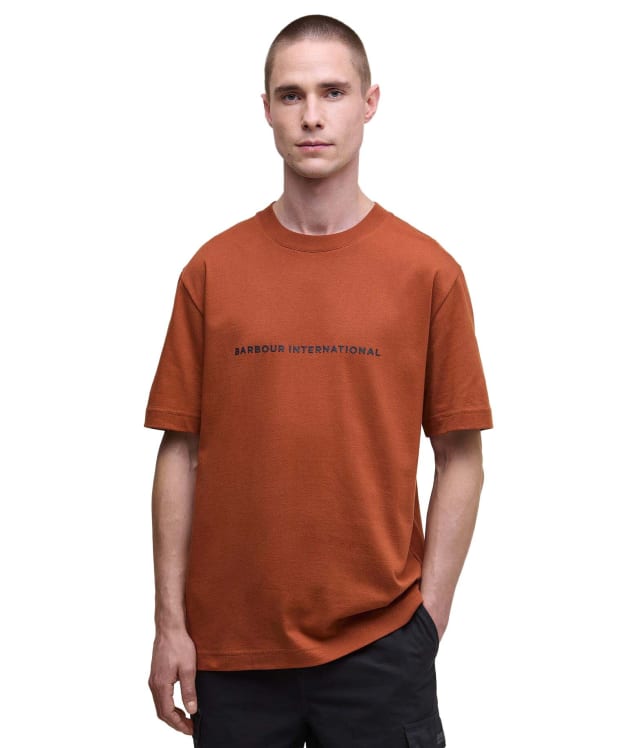 Men's Barbour International Motored T-Shirt - Dark Ginger