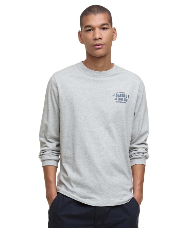Men's Barbour Pointer Long Sleeve Graphic T-Shirt - Grey Marl