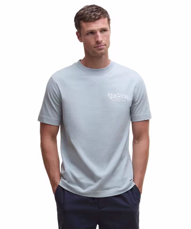 Men's Barbour Seashouses Relaxed T-Shirt - Mineral Blue