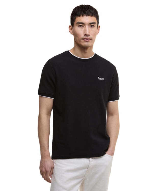 Men's Barbour International Seb Textured T-Shirt - Black