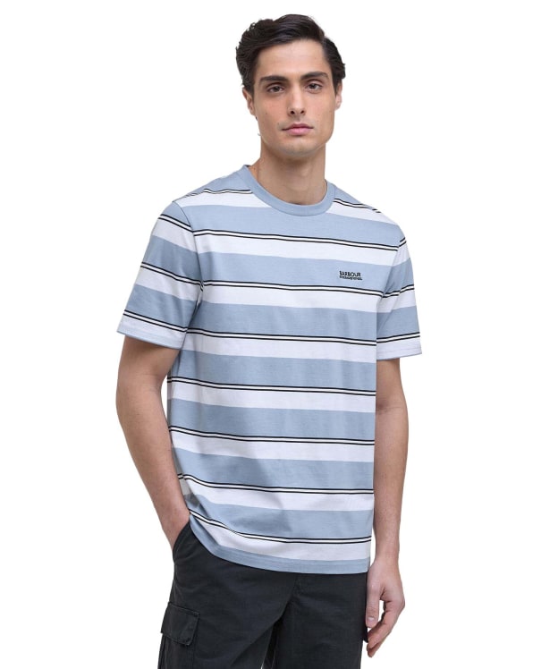 Men's Barbour International Bruce Striped T-Shirt - Cool Blue
