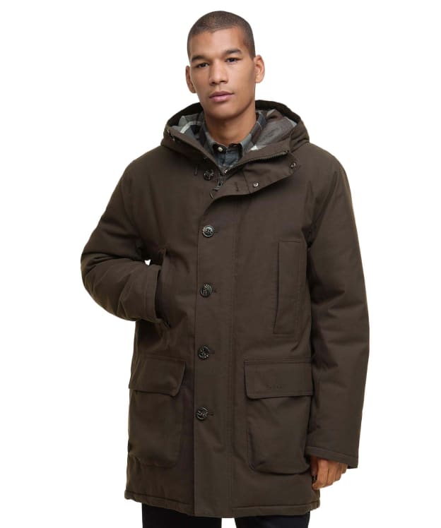 Men's Barbour Winter Beaufort Waterproof Parka - Black Oak