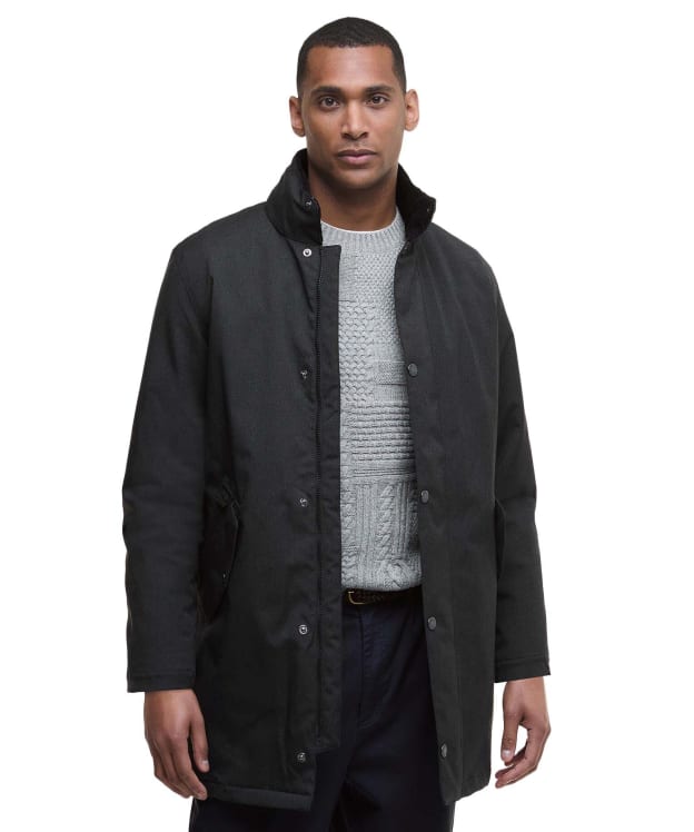 Men's Barbour Winter Powell Waterproof Jacket - Black