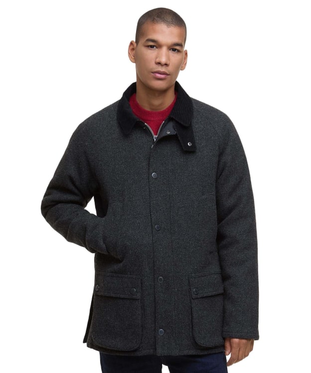 Men's Barbour Bedale Wool Jacket - Dark Grey Marl