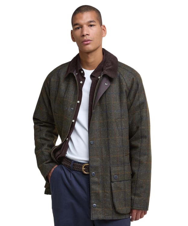Men's Barbour Bedale Check Wool Jacket - New Brown