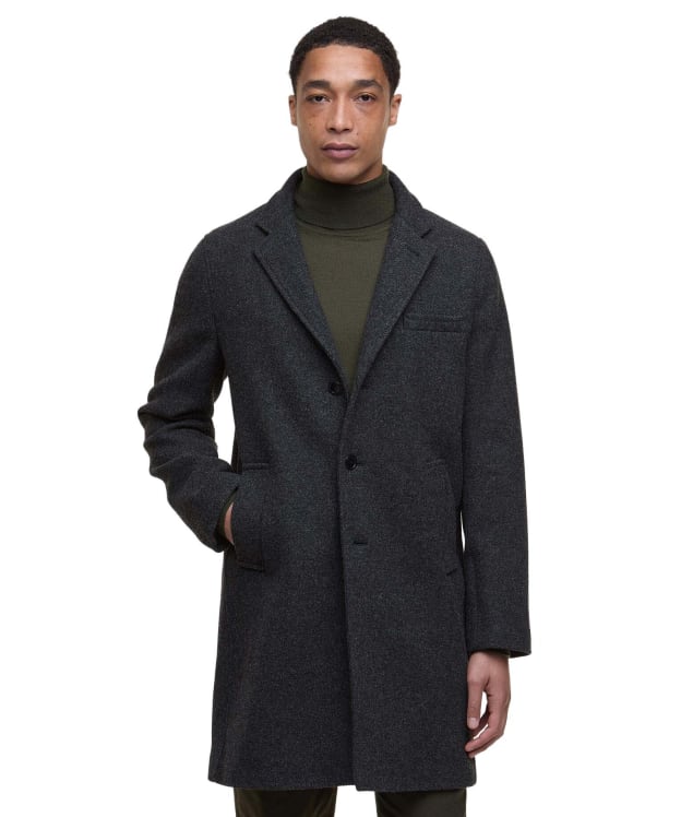 Men's Barbour Kirkbridge Wool Coat - Dark Grey Marl / Classic