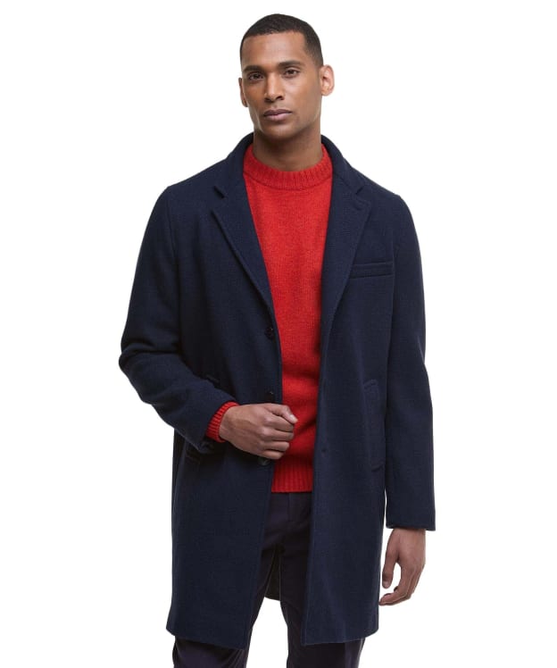 Men's Barbour Kirkbridge Wool Coat - Navy / Classic