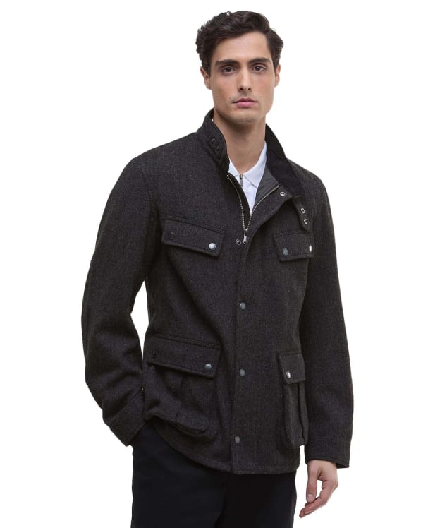 Men's Barbour International Duke Wool Jacket - Charcoal Marl