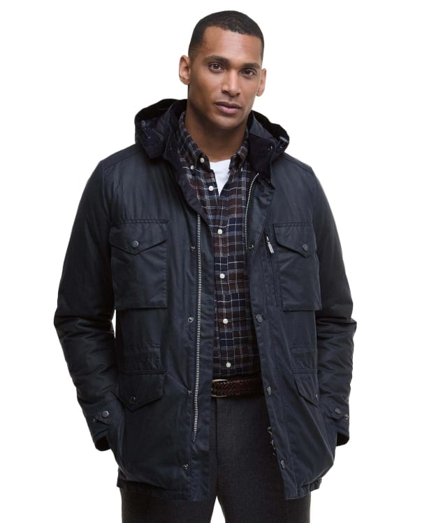 Men's Barbour Winter Sapper Waxed Jacket - Navy / Midnight Oak