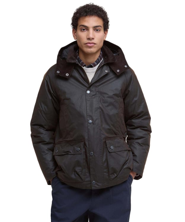 Men's Barbour Modern Beaufort Waxed Jacket - Dark Brown / Midnight