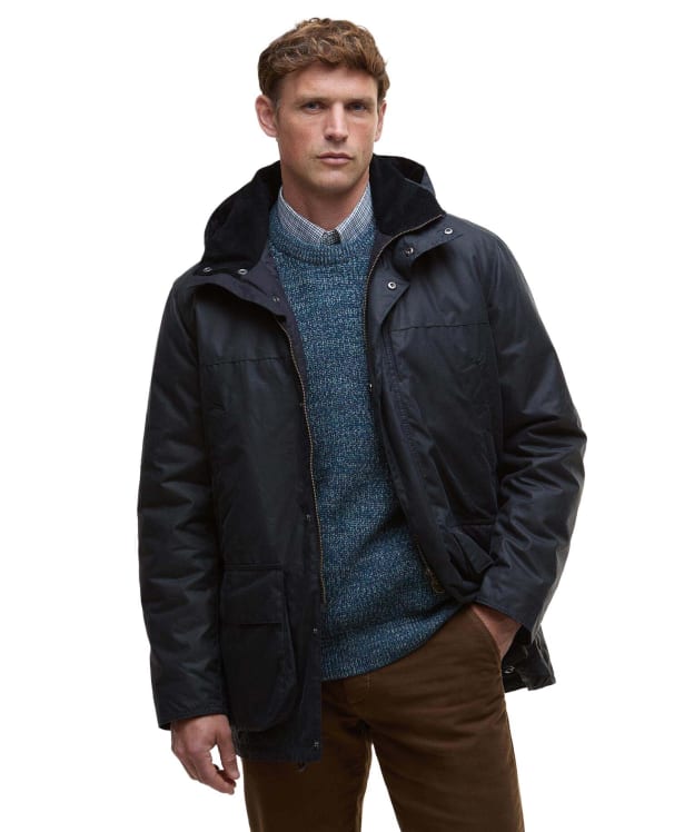 Men's Barbour Bleaberry Waxed Jacket - Navy