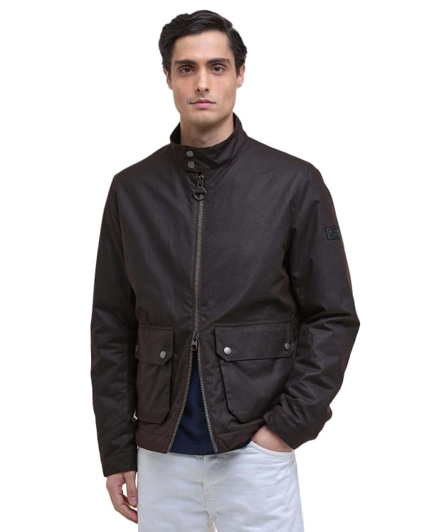Men's Barbour International Lutlaw Harrington Waxed Jacket - Rustic