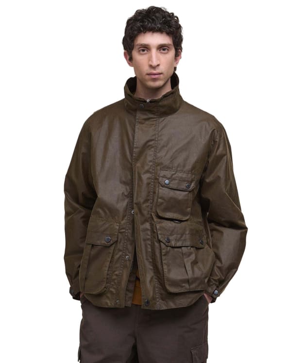 Men's Barbour Re-Engineered Utility Bedale Waxed Jacket - Beech