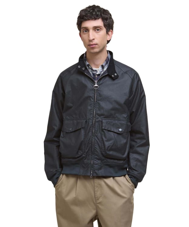 Men's Barbour Modern Royston Waxed Jacket - Navy