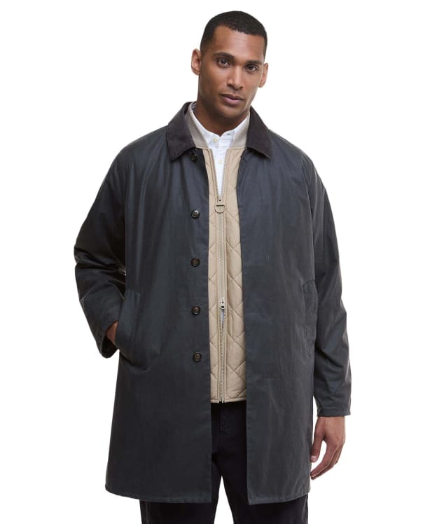 Men's Barbour Lorden Waxed Mac - Grey