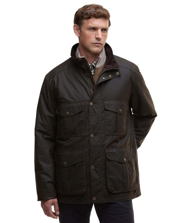 Men's Barbour Westward Waxed Jacket - Olive
