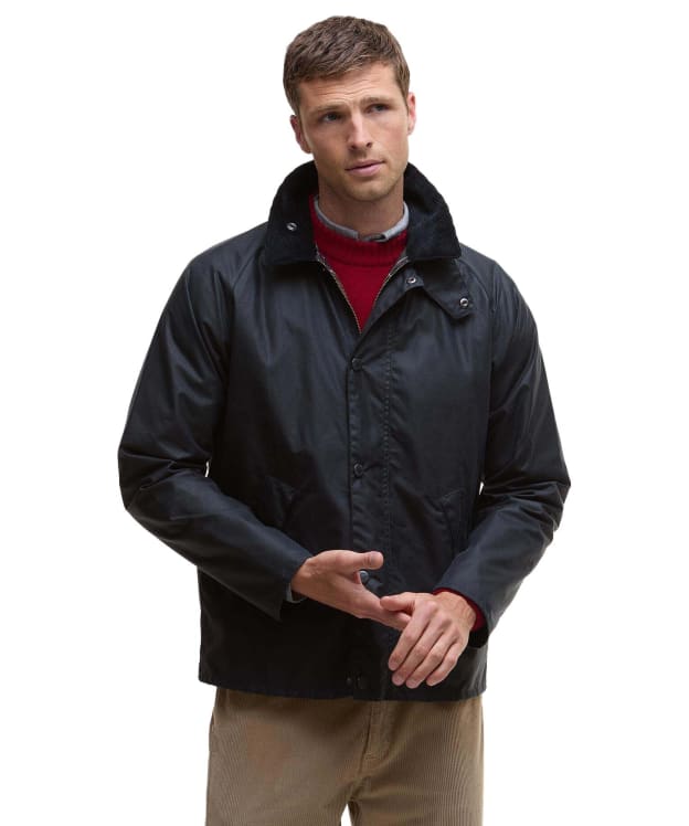 Men's Barbour Tracker Waxed Jacket - Navy