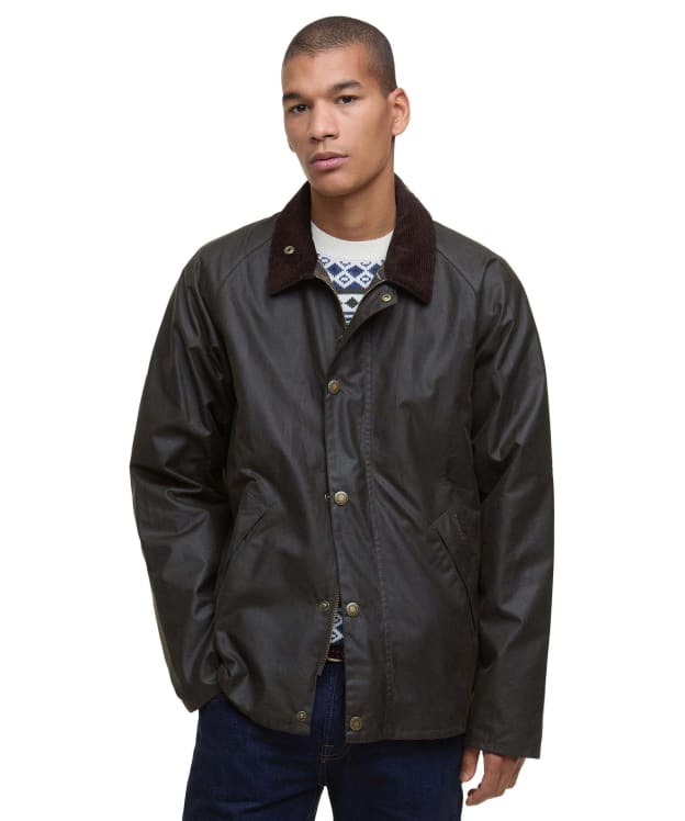 Men's Barbour Tracker Waxed Jacket - Olive
