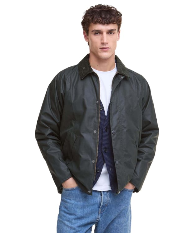 Men's Barbour Tracker Waxed Jacket - Sage