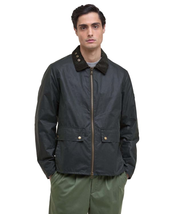 Men's Barbour International Marker Waxed Jacket - Sage