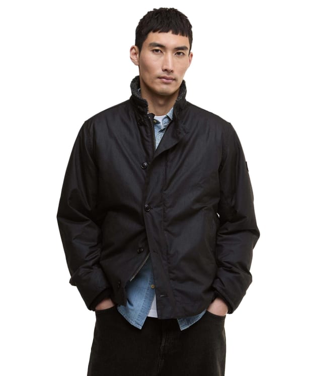 Men's Barbour International Mayburn Waxed Jacket - Black
